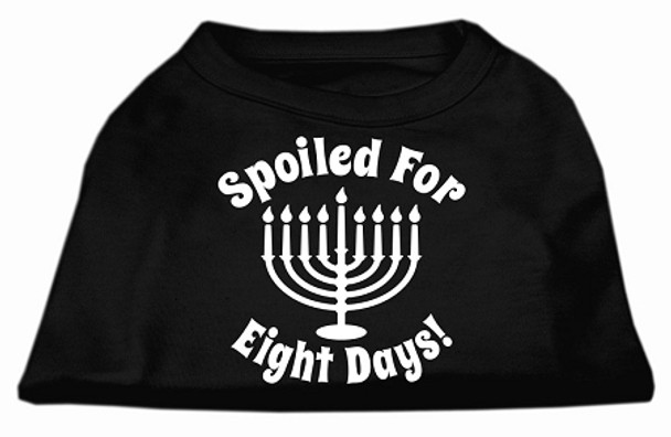 Spoiled For 8 Days Screenprint Dog Shirt  - Black