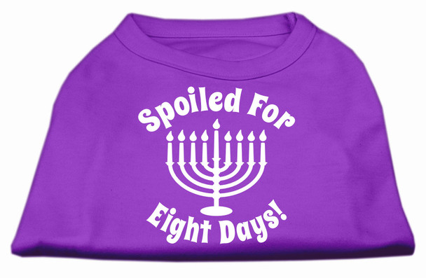 Spoiled For 8 Days Screenprint Dog Shirt  - Purple