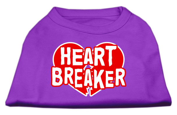 Heart Breaker Screen Print Shirt -  Purple