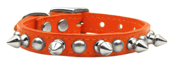 Chaser Leather Dog Collar -  Orange