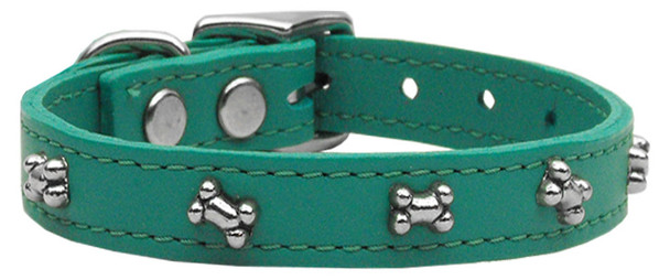 Bone Leather Dog Collar -  Jade