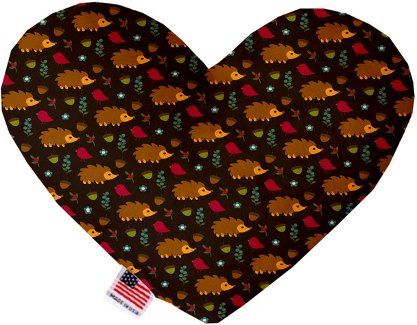 Hedgehogs Canvas Heart Dog Toy, 2 Sizes