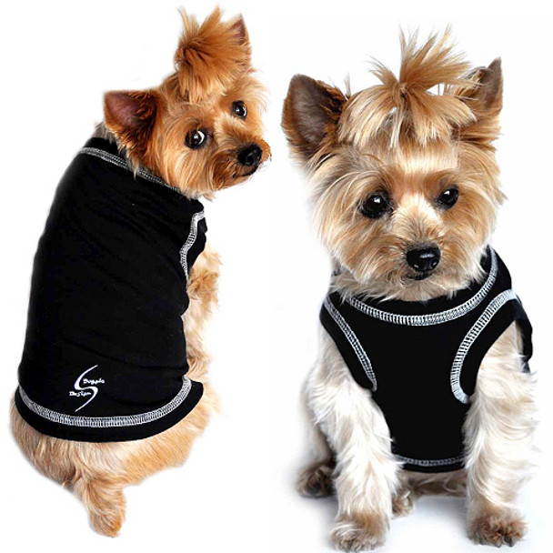 Sport Dog Tank Top - Jet Black - Tiny - Big Dog Sizes