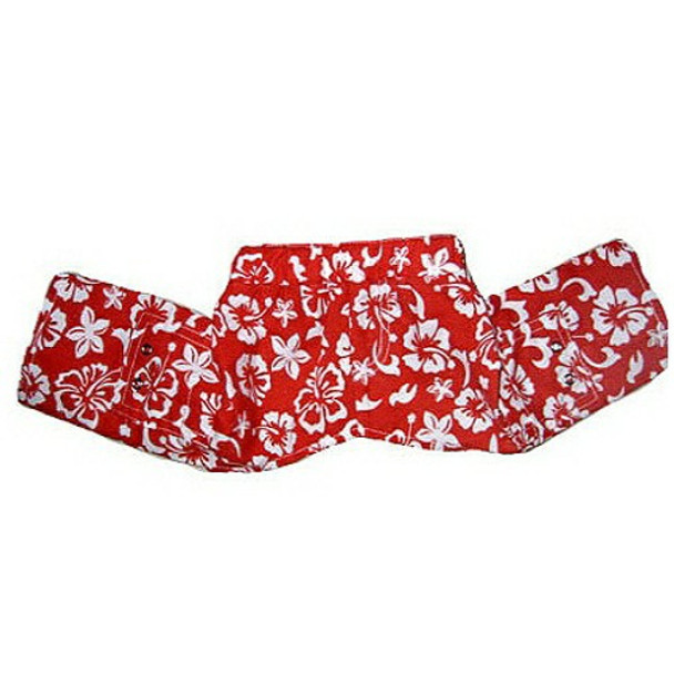 Red Aloha Dog Pants - XS