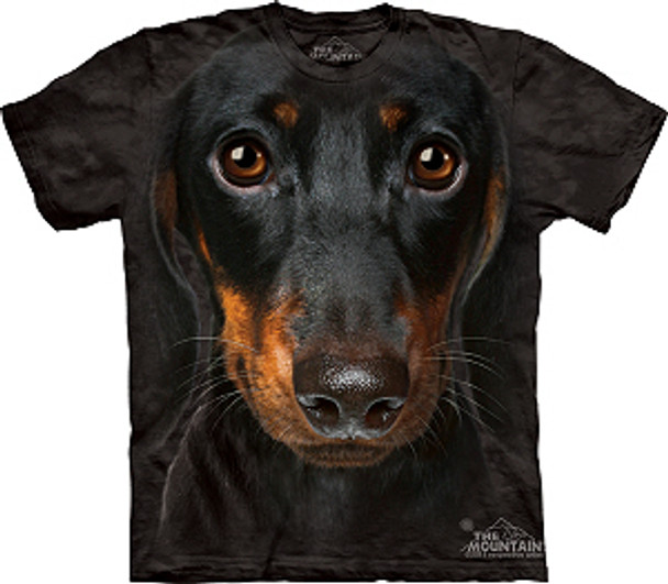 Black Dachshund Dog Face T-Shirt