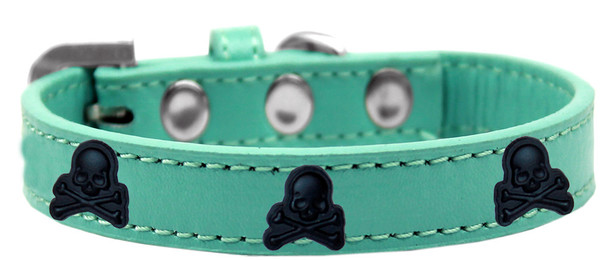 Skull Widget Dog Collar - Aqua