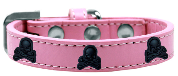 Skull Widget Dog Collar - Light Pink