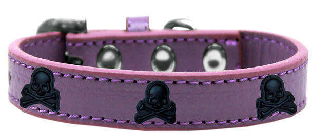 Skull Widget Dog Collar - Lavender