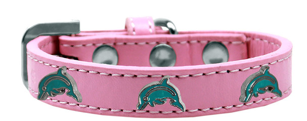 Dolphin Widget Dog Collar - Light Pink