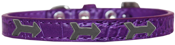 Arrows Widget Croc Dog Collar - Purple