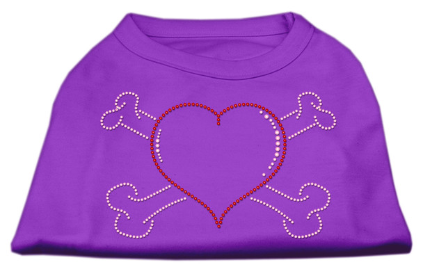 Image of And Crossbones Rhinestone Dog Shirts - Purple