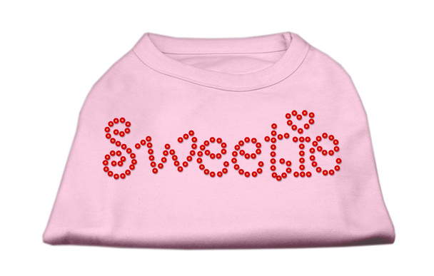 Image of Sweetie Rhinestone Dog Shirt - Light Pink