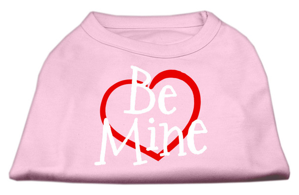 Image of Be Mine Screen Print Dog Shirt - - Light Pink