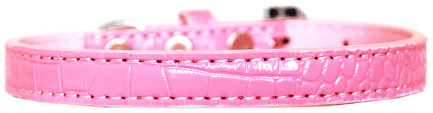 Wichita Plain Croc Dog Collar - Light Pink