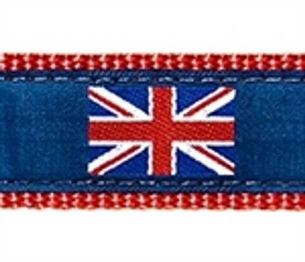 British Flag on Navy Dog Collars