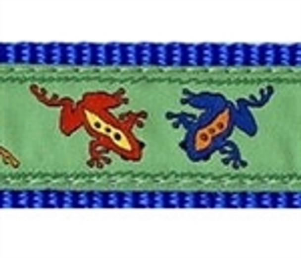 Ribbit, Colorful Frogs Dog Collars