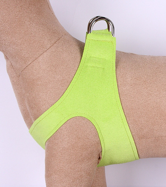 Plain Ultrasuede Pet Dog Step In Harness - Kiwi Green by Susan Lanci Designs