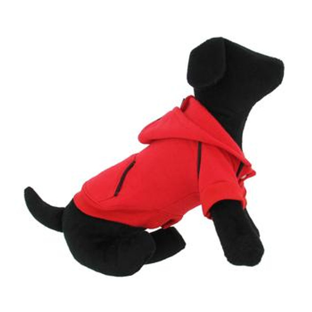 Sport Dog Hoodie - Flame Scarlett Red - Tiny - Big Dog Sizes