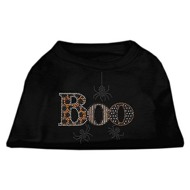 Halloween BOO Rhinestuds Dog Tanks Shirt - Black