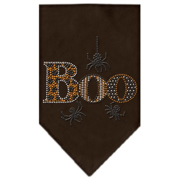 Halloween BOO Rhinestuds Dog Bandana - Brown