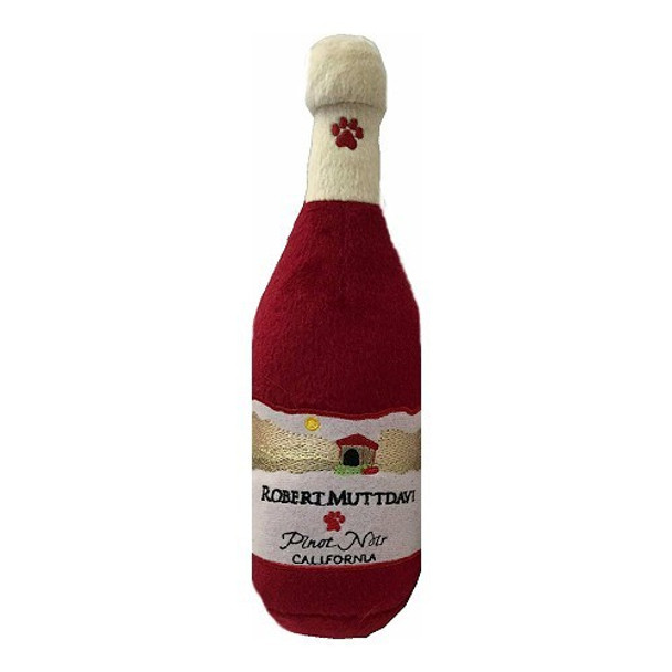 Robert MUTTdavi wine Plush Pet Dog Toy