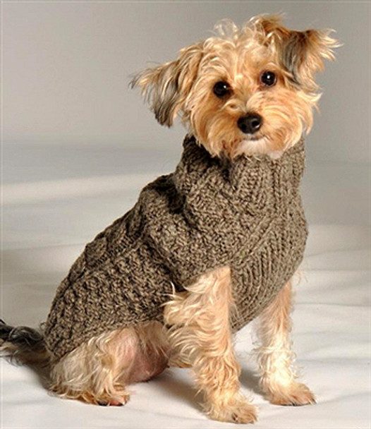 Grey Cable Knit Dog Sweaters