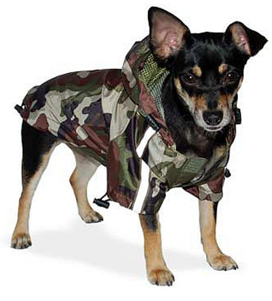 Army Camo Dog Raincoat