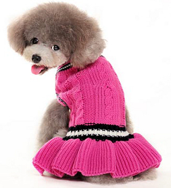 School Girl Dog Sweater Dress