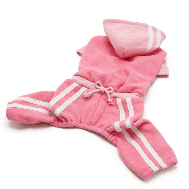 Pink Hooded Lounge Tracksuit Dog Activewear