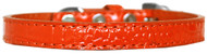 Wichita Plain Croc Dog Collar - Orange