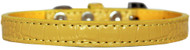 Wichita Plain Croc Dog Collar - Yellow