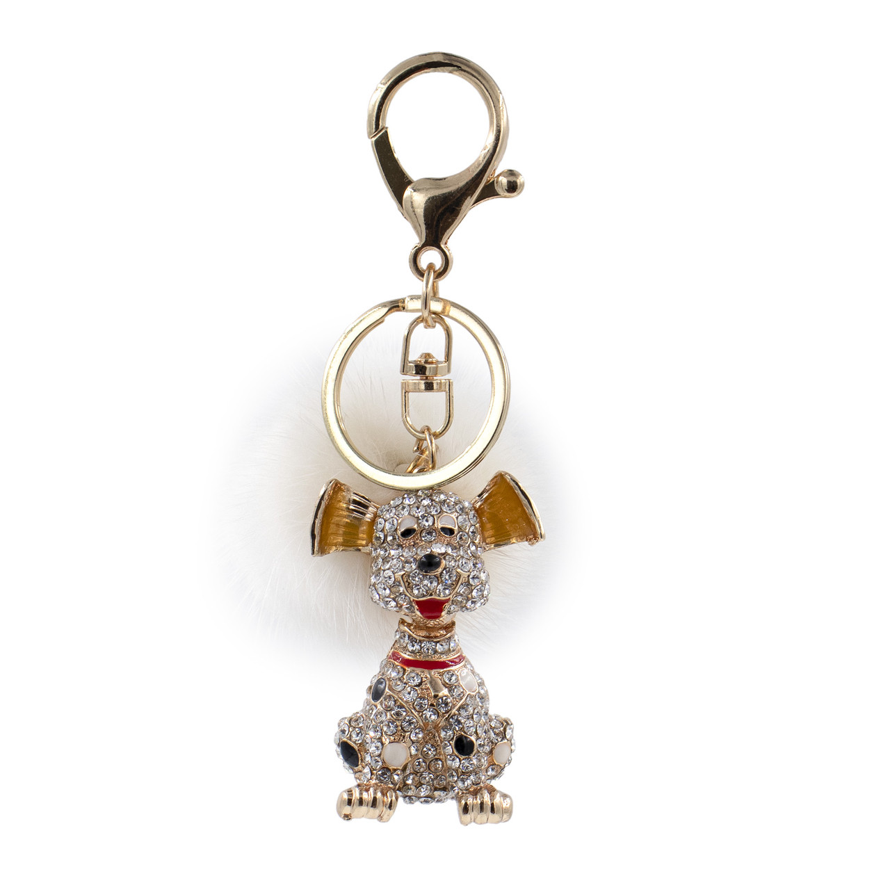 Louis Vuitton Dog Keychain White