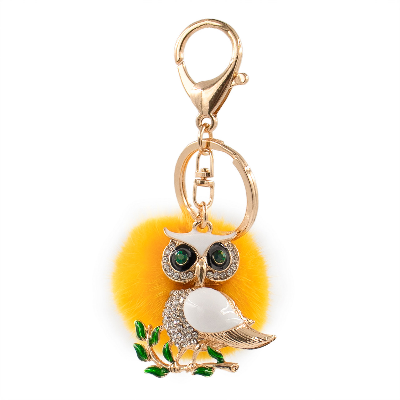 Fluffy Pom Pom Owl Keychain / Bag Charm