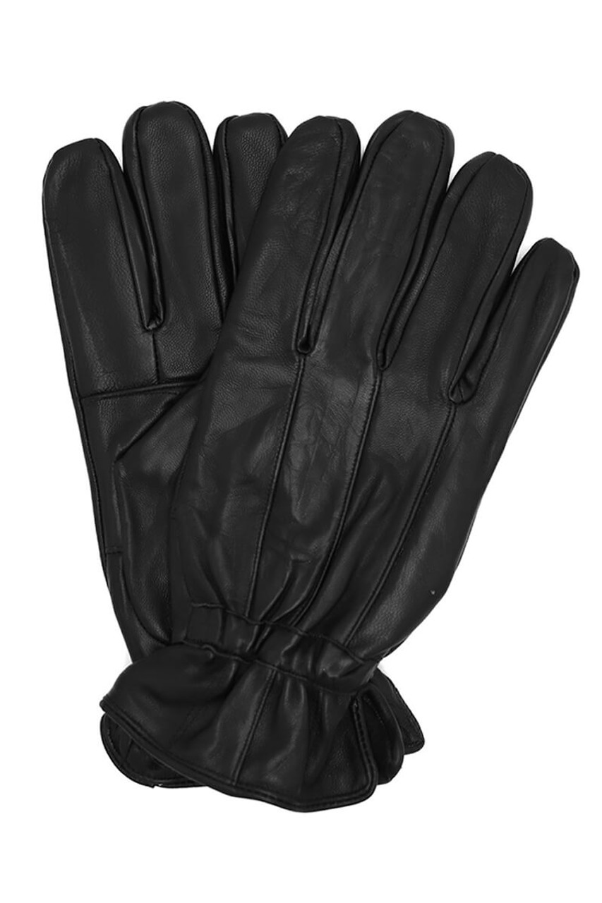 mens black leather gloves