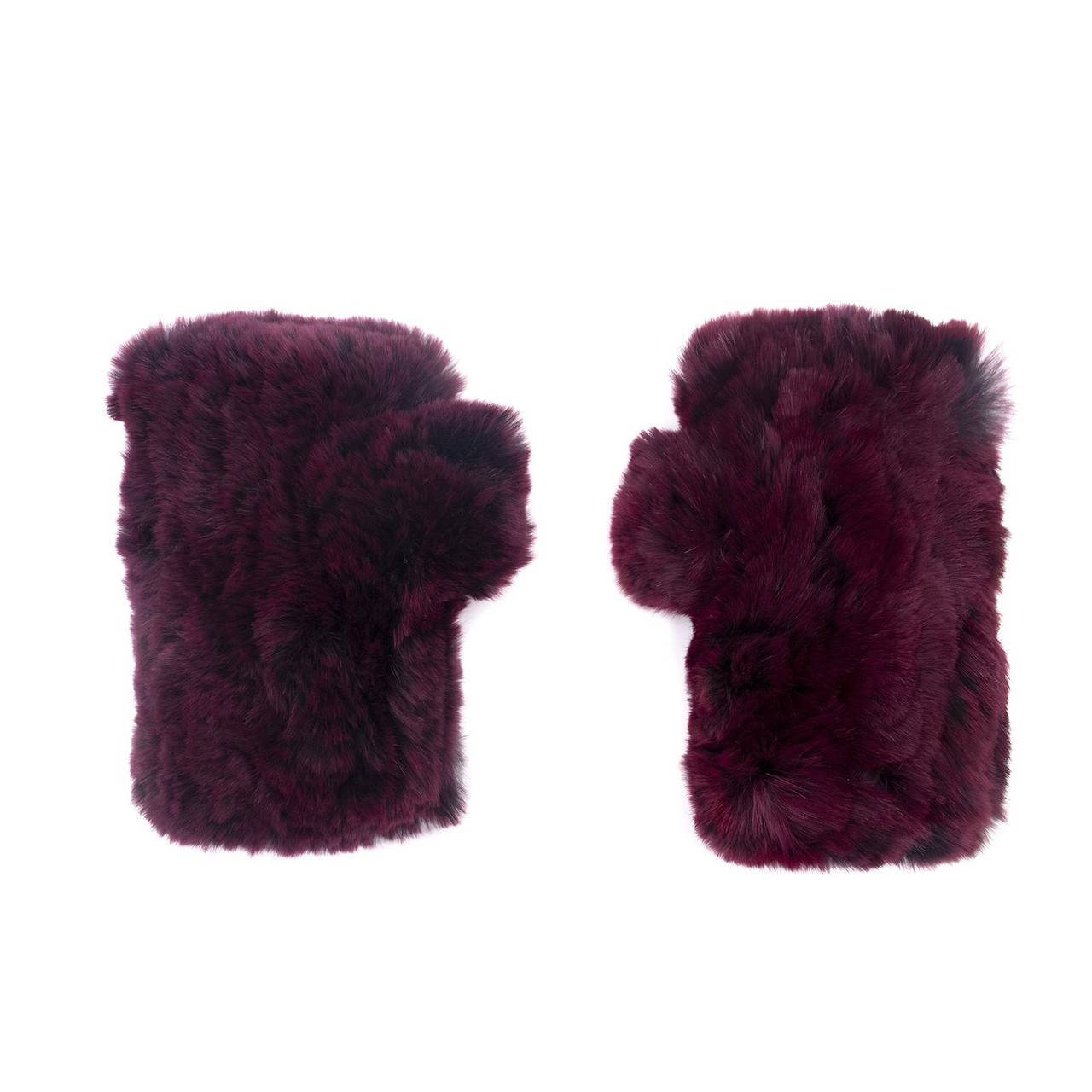 rabbit fur texting gloves