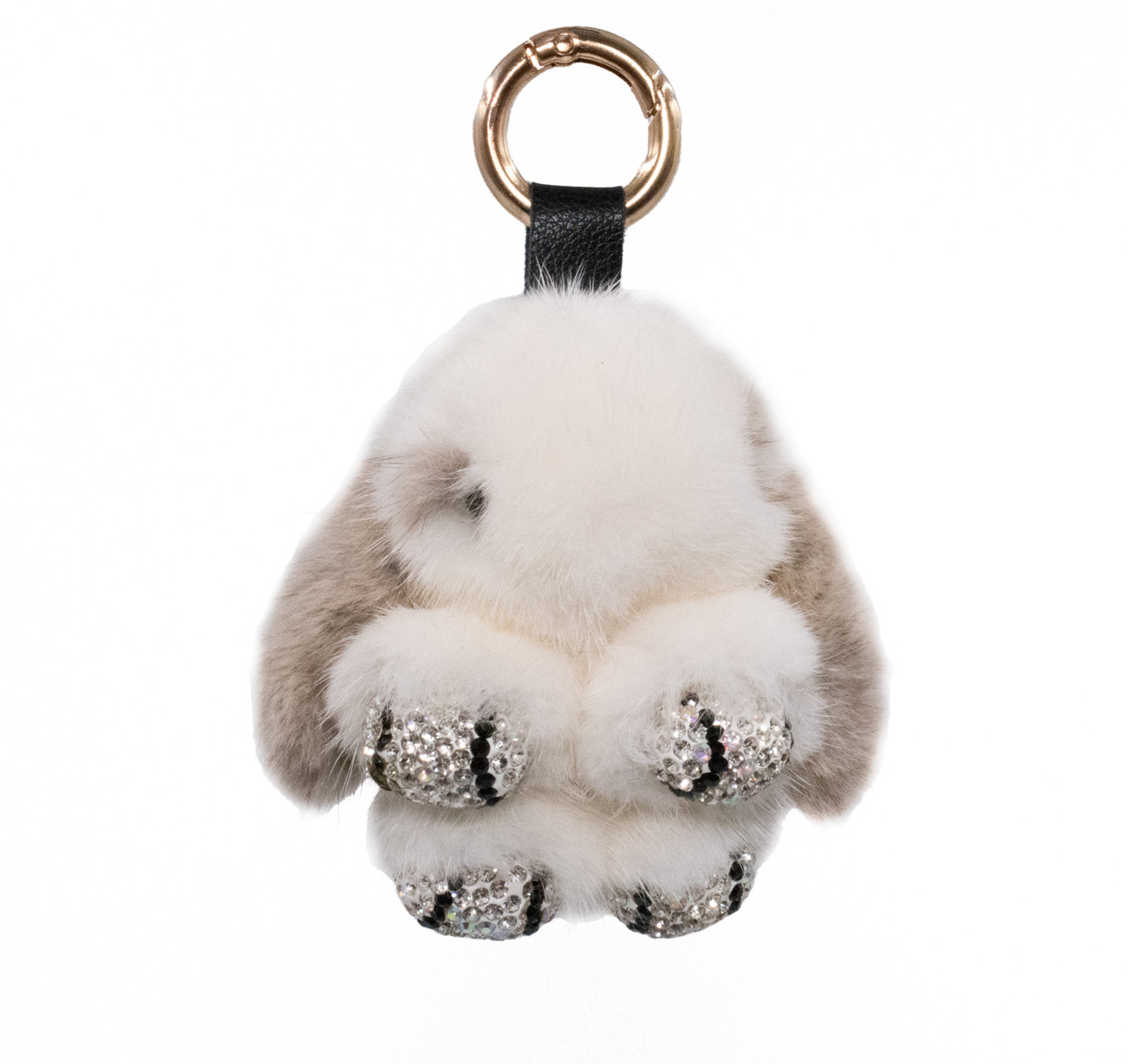Rabbit Keychain Cute Fluffy Bunny Keychain Rex Genuine Rabbit Fur