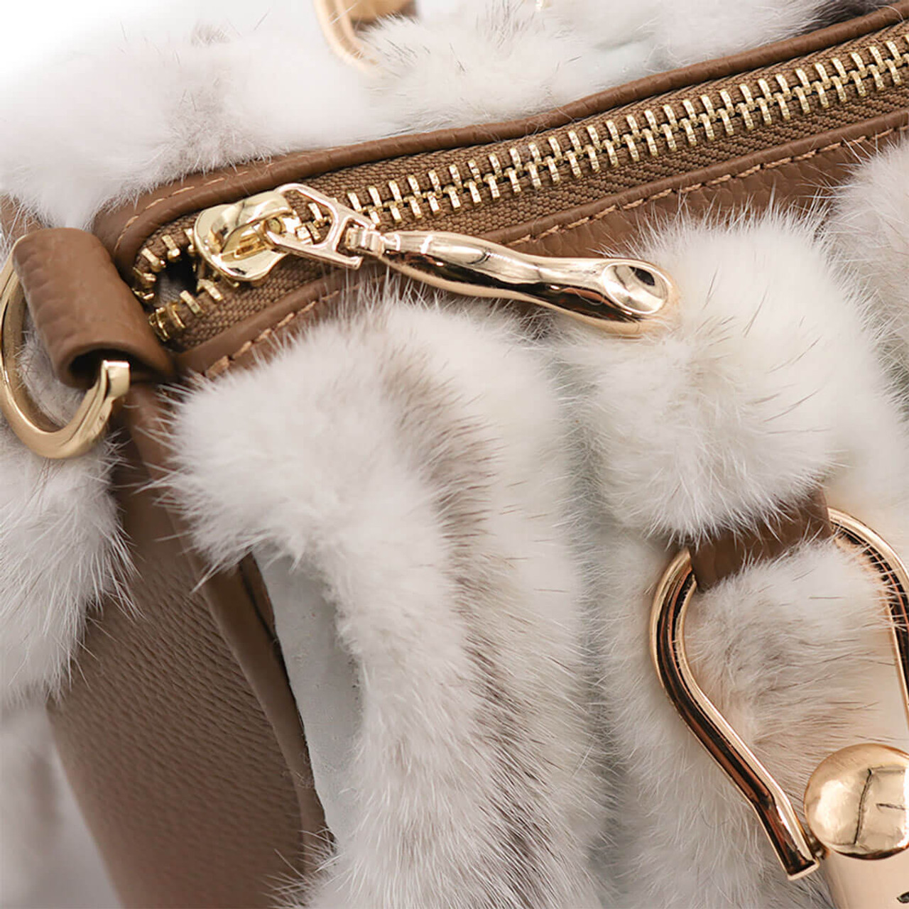 Leisure Luxury Women's Fur Bag Winter Imported Natural Mink Fur