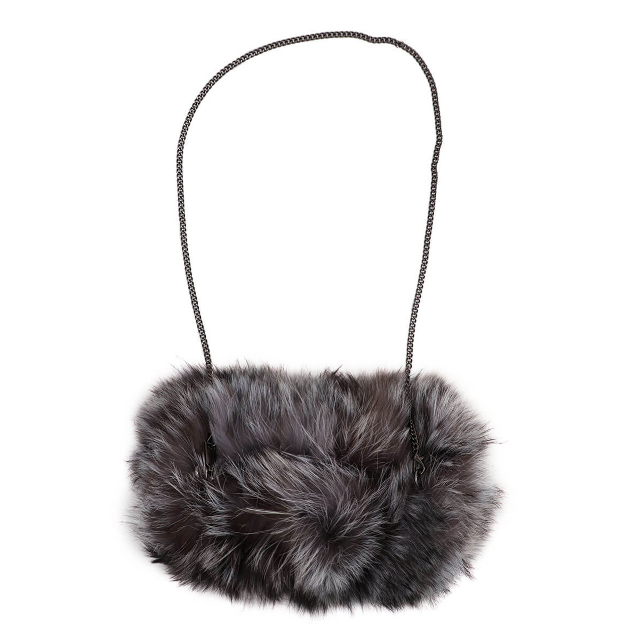 Fox Fur Muff Bag - Surell Accessories