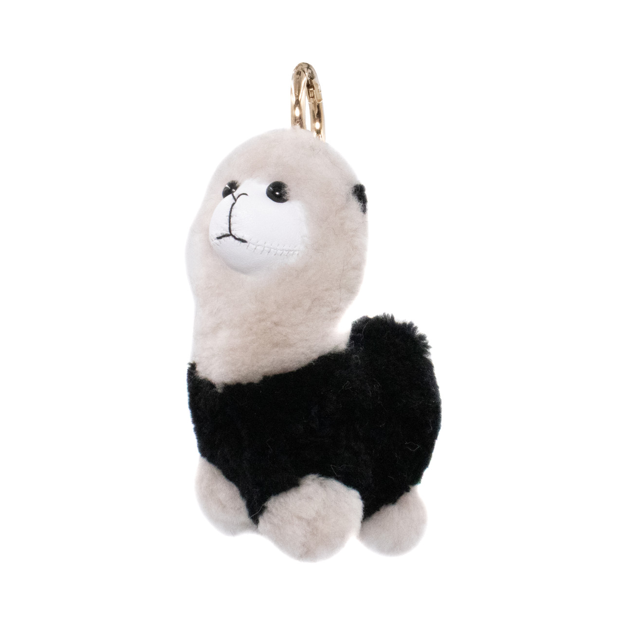 Black Keychain in Alpaca Fur from Pure Alpaca - Pure Alpaga