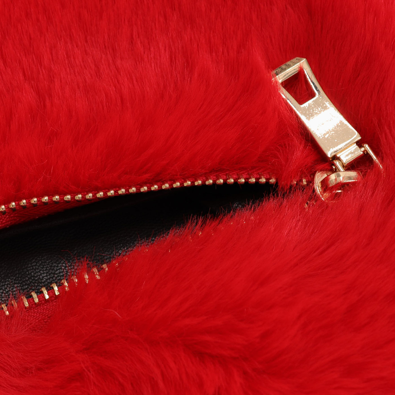 Rejolly Furry Heart Shaped Faux Fur Handbag