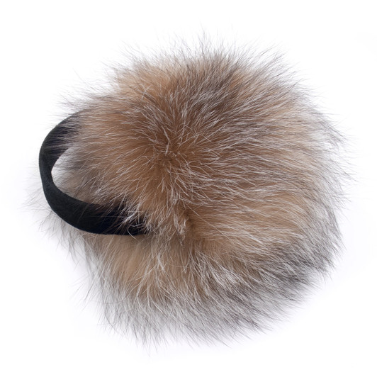 Suede Crown Hat with Fox Fur Cuff