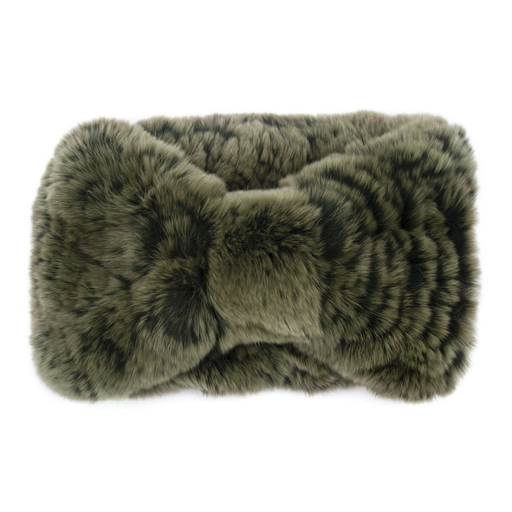 Rex Rabbit Fur Headband with Knot - Surell Accessories