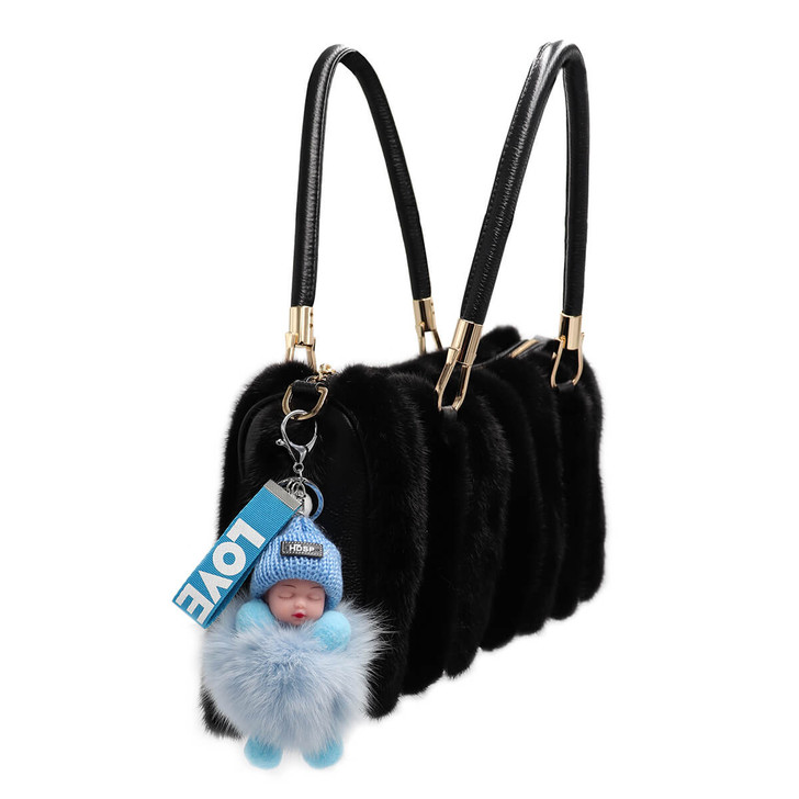 Fox Fur Baby Keychain