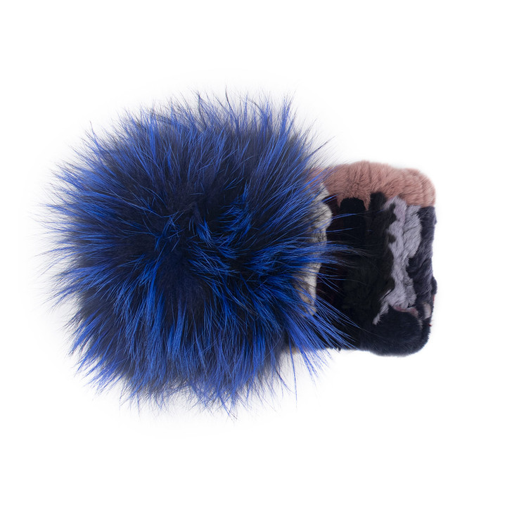 Rex Rabbit Fur and Fox Fur Knit Headband