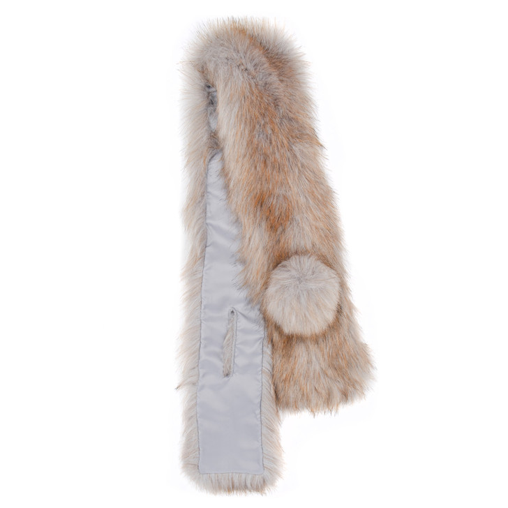 Faux Fox Fur Pull Through Scarf