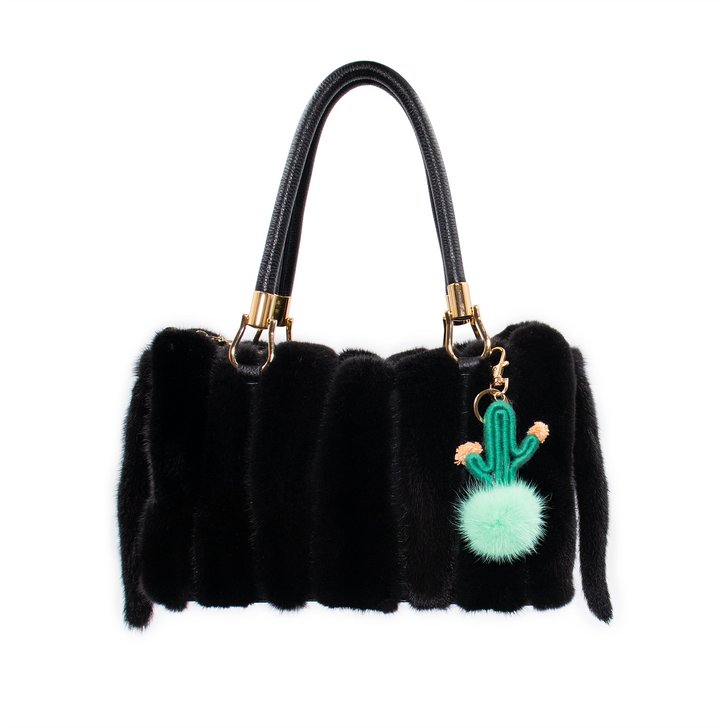 Mink Fur Cactus with Green Pom 