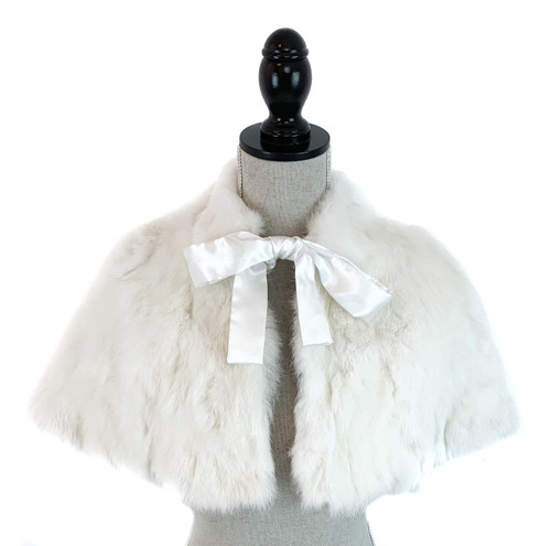 Surell Accessories Long Haired Rabbit Cape