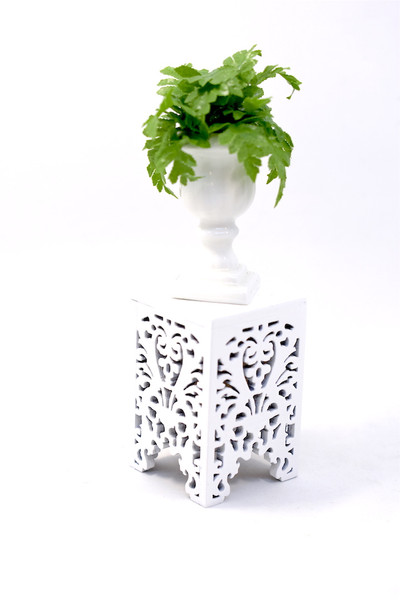 1:12 scale modern dollhouse miniatures Moroccan plant stand side table nightstand