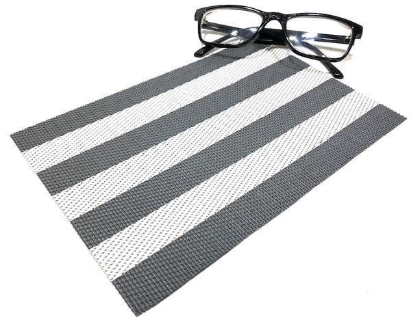 Hamptons Nautical Rug | White & Dove Grey | 1:12 Scale Modern Miniatures