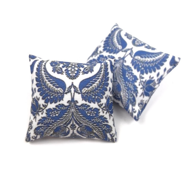 Phoenix Rising | Hand Printed Throw Pillow Pair | 1:12 Scale Modern Miniatures